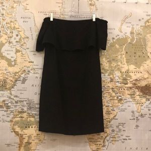 Charles Henry Off-the-shoulder Black Dress